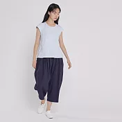 好我_Bruce水洗棉麻低檔飛鼠褲 FREE 深藍