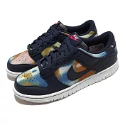 Nike 休閒鞋 Dunk Low SE GS GRAFFITI 深藍 彩色 塗鴉風 女鞋 大童 DM1051-400