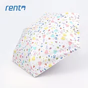 【rento】MINI不鏽鋼黑膠晴雨傘 草葉集(米)