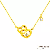 J’code真愛密碼金飾 心心念念硬金項鍊
