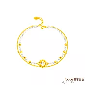 J’code真愛密碼金飾 珍璀璨硬金/天然珍珠手鍊-雙排