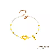 J’code真愛密碼金飾 開心順心硬金/天然珍珠手鍊