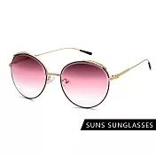 【SUNS】歐美時尚墨鏡 精緻楓葉設計 平面式 ins韓妞必備款眼鏡 檢驗合格 抗UV400 漸層紅