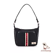 B.S.D.S冰山袋鼠 - 非常莓好 - 織帶拼接輕巧實搭小包【8011-KR】 紅磚黑