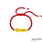 J’code真愛密碼金飾 一生好命巧虎硬金編織手鍊