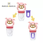 【MARCUS＆MARCUS】動物樂園3合1蔬果咬咬輔食組-粉紅豬