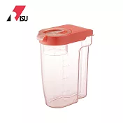 【日本RISU】雜糧穀物儲米桶(附量杯)-2.5L-2色可選 (麥片/飼料桶) -紅