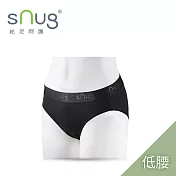 【sNug小清新動能女內褲低腰款單件-黑色】台灣金選獎/明星推薦/天絲親膚/弱酸性健康纖維/舒適透氣/細緻觸感/ L 黑色 L 黑色