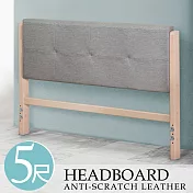 Homelike 喜家居雙人5尺貓抓皮實木床頭片(2221)
