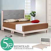 Homelike 喜家居雙人5尺貓抓皮實木低床架組(2221)