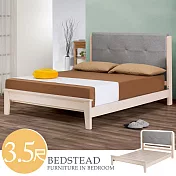 Homelike 喜家居單人3.5尺貓抓皮實木床架組(2221)