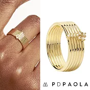 PD PAOLA 西班牙時尚潮牌 簡約鑲鑽戒指 金色戒指 多層款 SUPER NOVA GOLD M