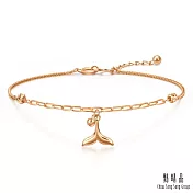 【點睛品】全18K 海豚精靈 18K玫瑰金手鍊