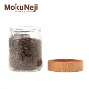 【MokuNeji】日本製高質感櫸木玻璃製儲物罐 510ml(簡約優雅瓶身)