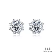 【點睛品】Infini Love Diamond IGI 60分 光環 鉑金鑽石耳環(一對)