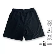 【遊遍天下】MIT男款抗UV防潑水運動短褲GP1018(慢跑/路跑/休閒) M 黑色