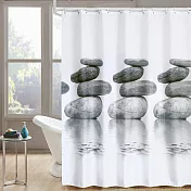 【巴芙洛】北歐時尚防水防霉加厚浴簾180x180cm 石頭