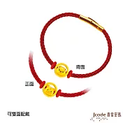 J’code真愛密碼金飾 真愛-虎/豬(雙面)開運招貴人生肖硬金/鋼編織手鍊