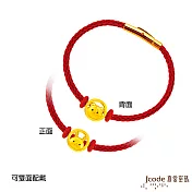 J’code真愛密碼金飾 真愛-兔/狗(雙面)開運招貴人生肖硬金/鋼編織手鍊