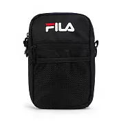 Fila Bag [BMV-7009-BK] 側背包 斜背包 隨身包 網袋夾層 潮流 休閒 方包 黑