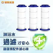 G+居家 蓮蓬頭配件濾心棉3入組(蓮蓬頭替換濾心)