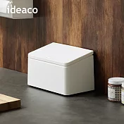 【日本ideaco】長方纖形桌邊按壓式垃圾桶-1.8L -白