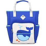 美國 BEATRIX NEW YORK 經典刺繡國小兩用補習美術袋  鯨魚