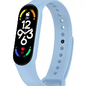 小米手環7單色錶帶腕帶(買就贈保護貼) 1.粉藍