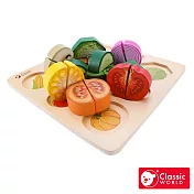 【德國 classic world 客來喜經典木玩】蔬菜切切拼板《5011》