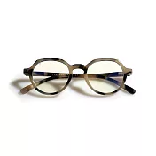LE FOON：CROWN PANTO GLASSES 成人皇冠型抗藍光眼鏡 - 黃棕玳瑁