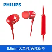 PHILIPS 飛利浦 有線入耳式耳機 線控麥克風 SHE3555 (四色) 玫瑰紅