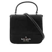 Kate Spade Staci 防刮皮革方形手提/斜背二用包 (黑色)