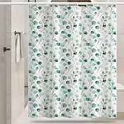 【巴芙洛】繽紛簡約防水防霉加厚浴簾/拉簾 尤加利葉