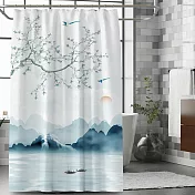 【巴芙洛】繽紛簡約防水防霉加厚浴簾/拉簾 春將花月