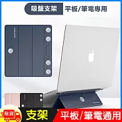 超薄筆電/平板電腦多功能吸盤折疊支架 玫瑰金