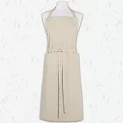 《DANICA》Heirloom平口雙袋圍裙(米灰) | 廚房圍裙 料理圍裙 烘焙圍裙