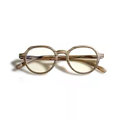 LE FOON：CROWN PANTO GLASSES 成人皇冠型抗藍光眼鏡 - 木紋棕