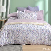 義大利La Belle《恬蜜花園》特大純棉防蹣抗菌吸濕排汗兩用被床包組