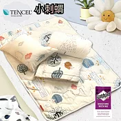 DF童趣館 - 台灣製TENCEL天絲兒童涼感舒眠睡墊睡袋三件組 - 多款可選 小刺蝟