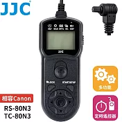 JJC佳能Canon副廠定時快門線遙控器TM-A(相容原廠RS-80N3/TC-80N3)適間隔縮時.延遲.B快門.長曝