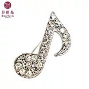 BILLY KING 貝麗晶 【音符系列-26】(BK178) 8分音符水晶鑽胸針