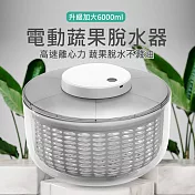 升級加大款 電動脫水器 全自動蔬菜脫水籃 (6L)