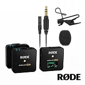 【RODE】Wireless GO II 一對二微型無線麥克風 + Lavalier GO 專業級領夾式麥克風套組-黑色 (正成公司貨)