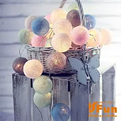 【iSFun】夢幻馬卡龍＊彩虹棉線裝飾球燈150cm