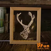 【iSFun】立體相框＊實木3D療癒造型夜燈 聖誕馴鹿