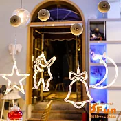 【iSFun】白夜星光＊溫馨聖誕風垂墜玻璃掛飾燈/2入隨機款