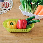 【日本小久保KOKUBO】日本製長形蔬果瀝水籃 -綠