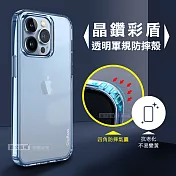 CITY晶鑽彩盾 iPhone 13 Pro 6.1吋 抗發黃透明殼 氣囊軍規防摔殻 手機殼 (遠峰藍)