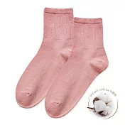 【ONEDER旺達】ONEDER 訂製款 有機棉長襪 中長襪 女襪22-26CM AN-A401 粉紅-8