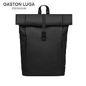 GASTON LUGA Rullen 16吋防水個性後背包 - 經典黑